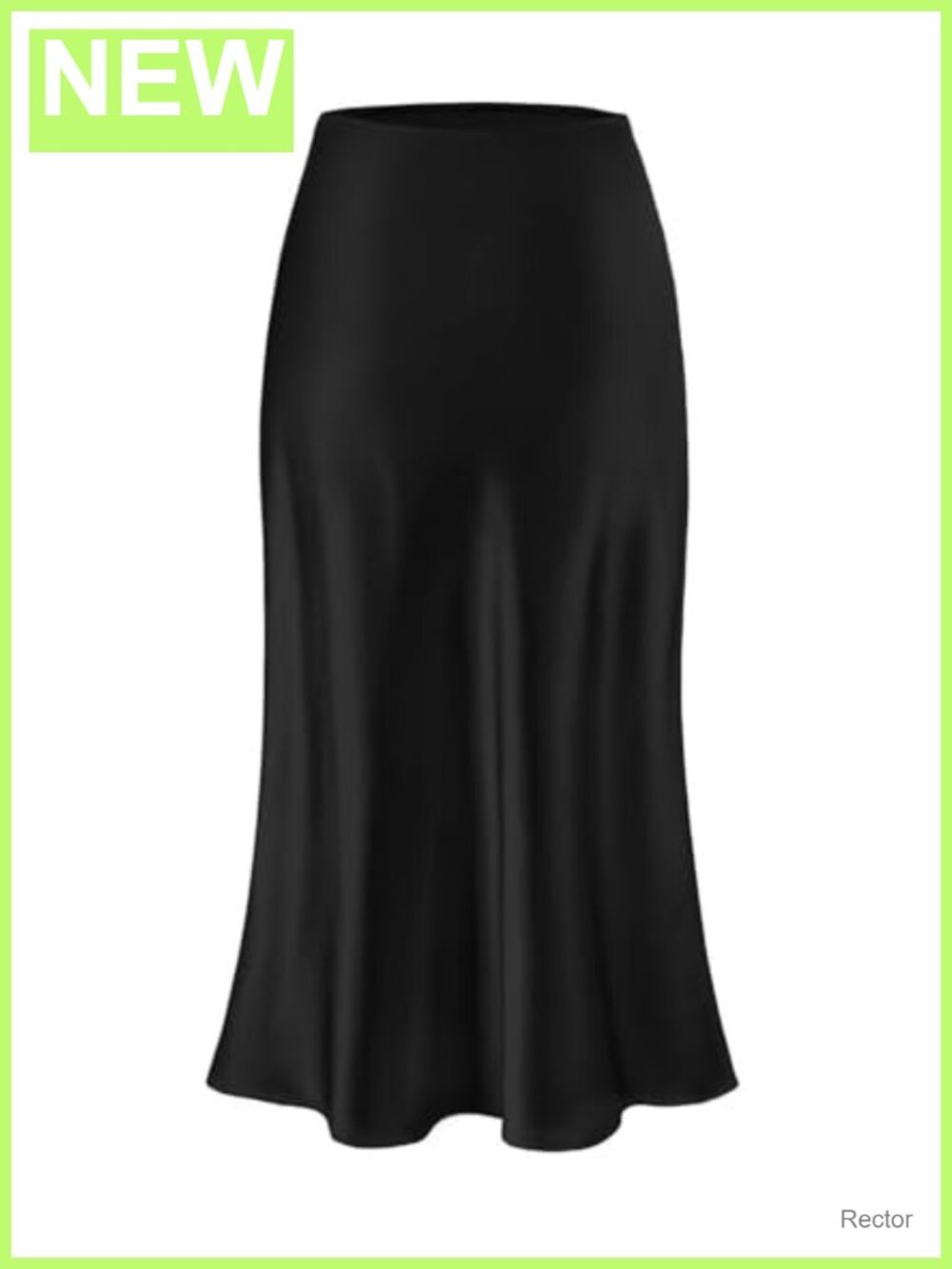 Women's Silk Satin Midi Skirt High Waist A-Line Fall Long Skirt
